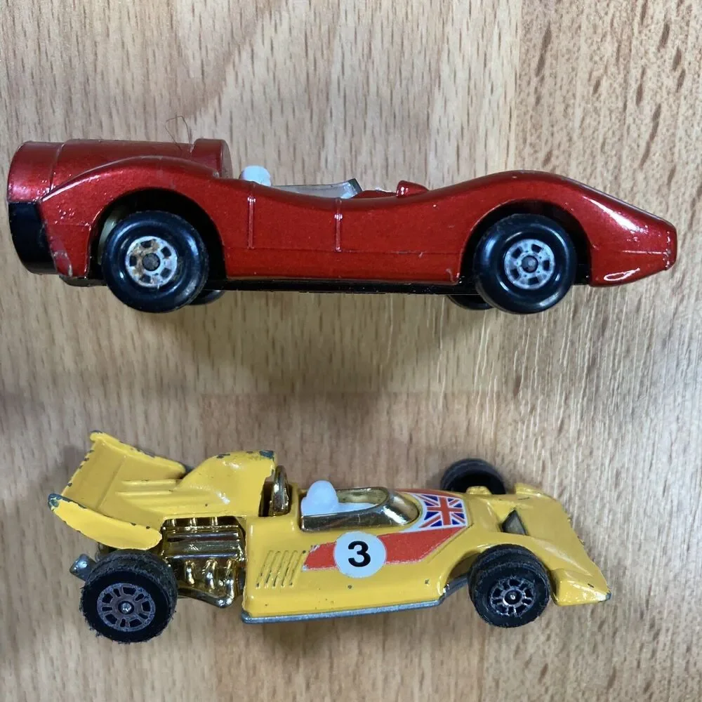 Matchbox England Turbo Fury & Corgi Juniors Formula Lot of 2 • Vintage • EUC